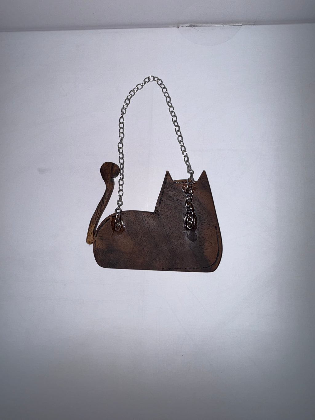 Hanging Wooden Cat