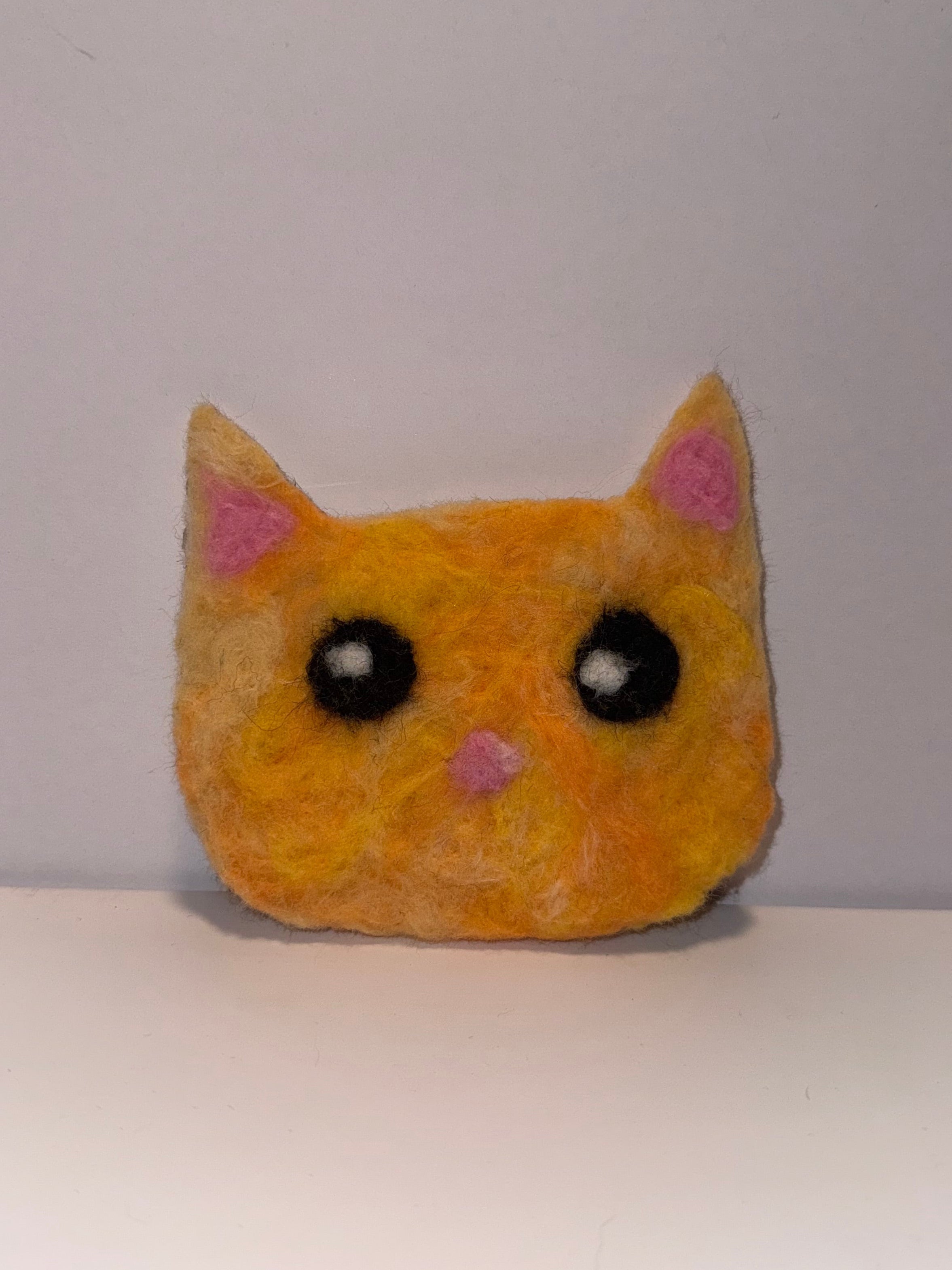 Needle-Felted Cat Coaster