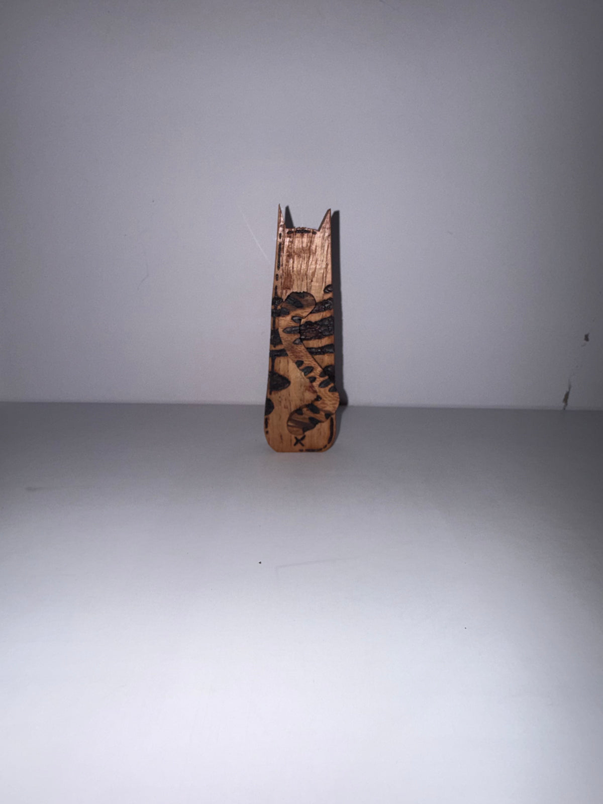 Tall Wooden Tiger Cat