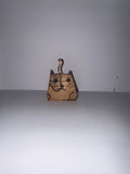 Calico Wooden Cat