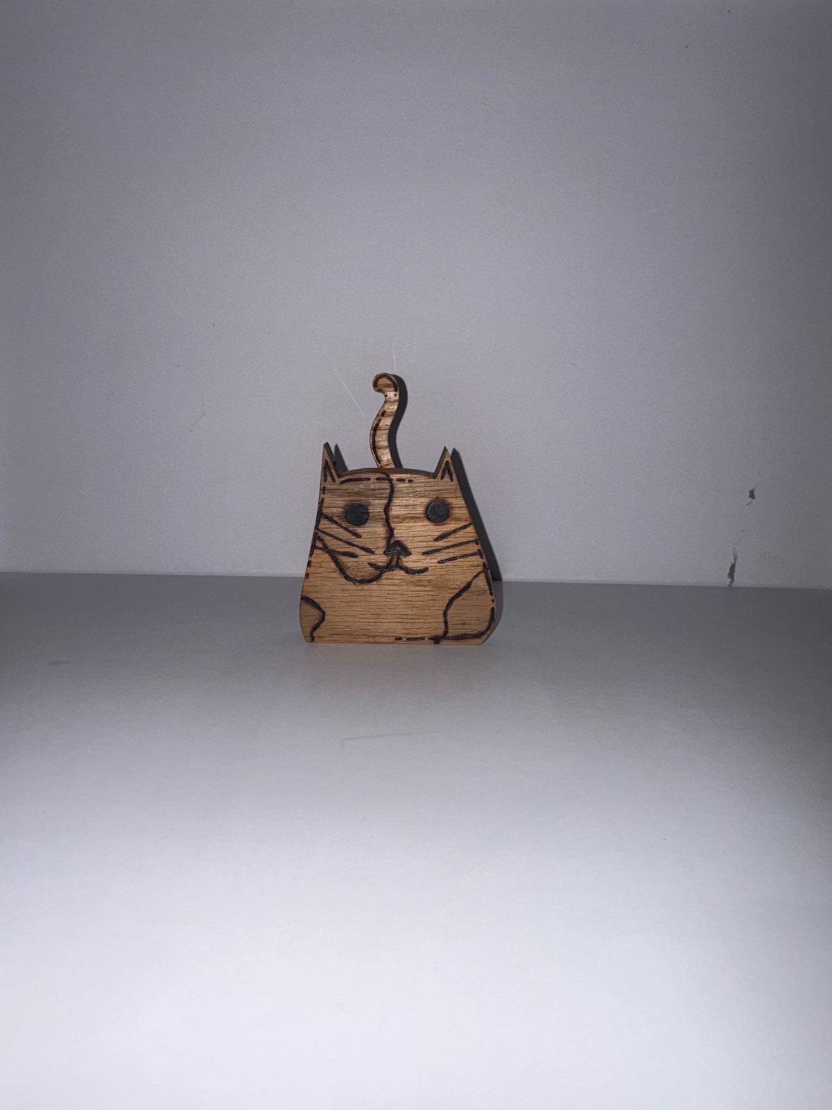Calico Wooden Cat