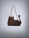 Hanging Wooden Cat